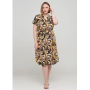 Світло-коричнева  сукня Juliet deluxe з абстрактним візерунком L,XL,2XL  33234
